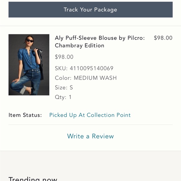 Pilcro Aly-Puff Sleeve Denim Blouse - Picture 6 of 16